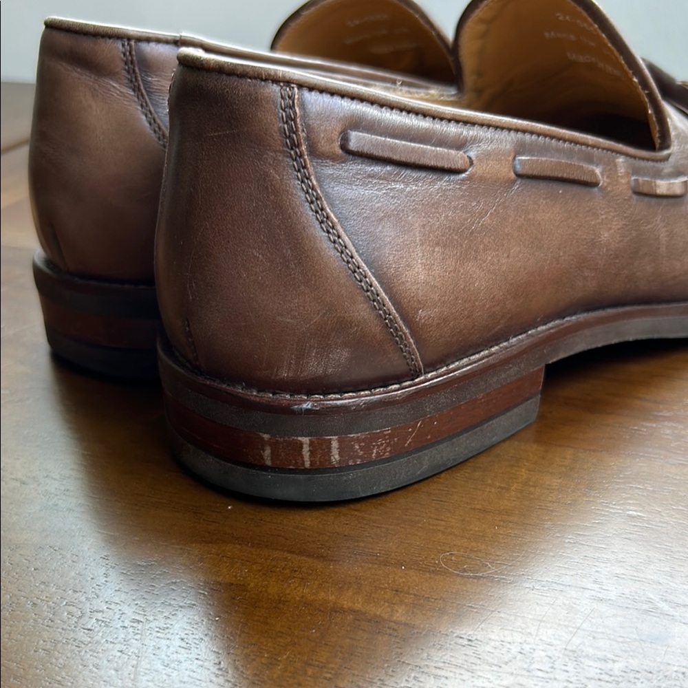 Johnston & Murphy Handcrafted Italian Leather Tassel Loafers Size 11M - Picture 7 of 8